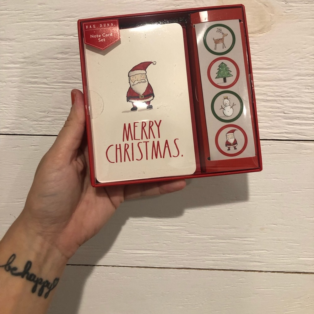 Rae Dunn Merry Christmas Note Cards NIB
